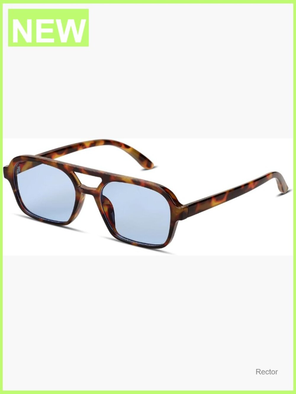 Vintage 70s Square Aviator Sunglasses Retro Men Women UV400 Wrap Around